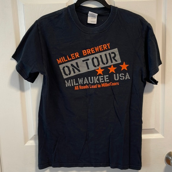 Miller Brewery 100% cotton black beer shirt small - Picture 1 of 5